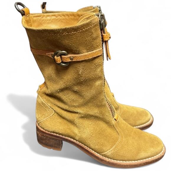 Cole Haan Dallon Suede Zip Up Lug Sole Boot Size 6.5 - Picture 1 of 8